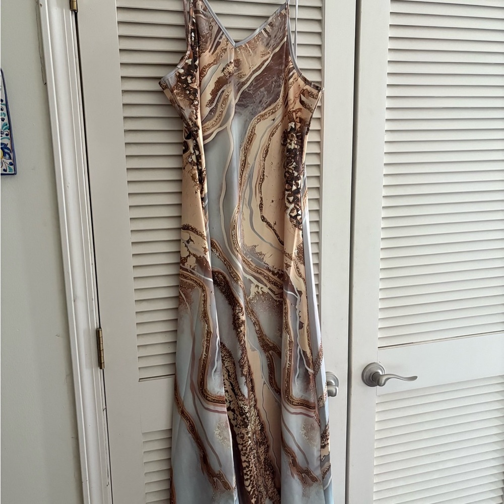 SHEIN Marble Print Maxi Dress